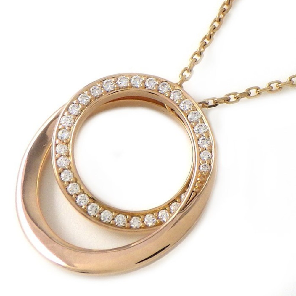 Cartier Etincel Double Circle Diamond Necklace Pink Gold